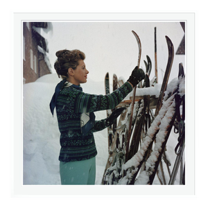 Skiing Princess 1961 by Slim Aarons Framed C Print
