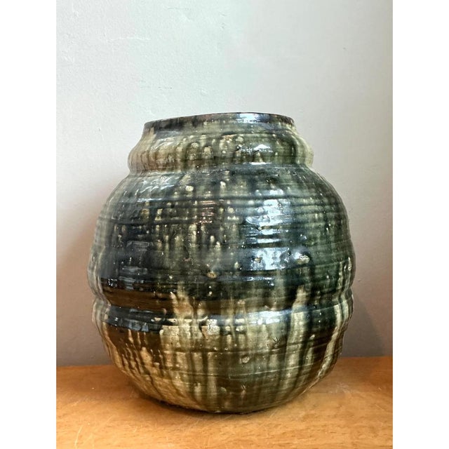 Vintage Handcrafted Ceramic Vessel For Sale In West Palm - Image 6 of 12