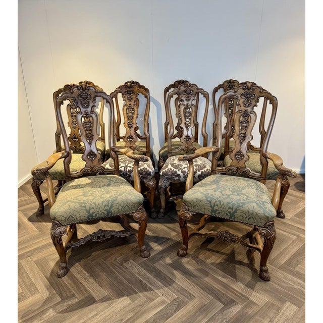 Fantastic quality set of ten antique victorian walnut dining chairs, having a quality set of ten antique victorian dining...