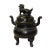 Chinoiserie Chinese Oriental Dark Brown Bronze Metal Incense Burner Display For Sale - Image 3 of 7