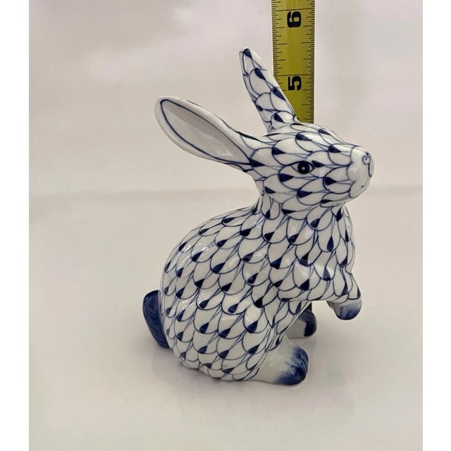 1990s Vintage MCM Andrea by Sadek Porcelain Hand Painted Rabbit Figurine For Sale - Image 5 of 7