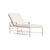Brown Jordan Venetian Adjustable Chaise Lounge in Blush with Sea Salt and Dusty Pink Welt Cushions For Sale