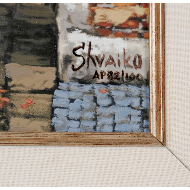 2000 Viktor Shvaiko "The Mask" Limited Edition Ap 82/100 Serigraph Print Surrounded by a Luxurious Gilded and Matted Frame For Sale In San Diego - Image 6 of 7