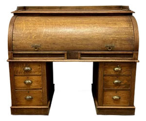 Antique English Barrel Top Desk