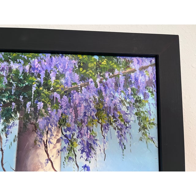 Italian Artist Moriani (20c) Coastal Landscape Oil on Canvas Painting, Framed For Sale - Image 10 of 10