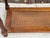 1970s Walnut Two Tier Glass Top Console Table With Faux Caning Shelf For Sale - Image 10 of 12
