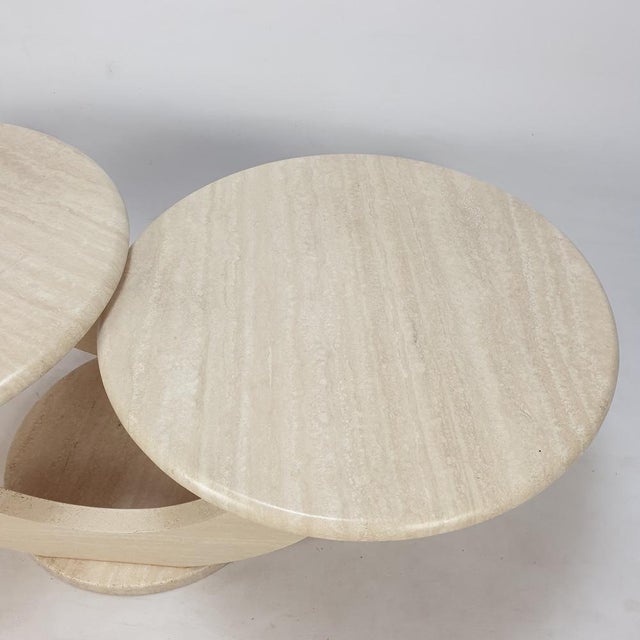 Italian Travertine Coffee Table, 1980s For Sale - Image 13 of 18