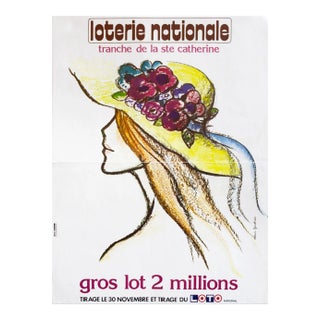 1970s French Loterie Nationale Poster, Tranche De La Ste. Catherine For Sale