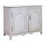 19thC French Painted Buffet With Scalloped Apron and Blue Interior For Sale