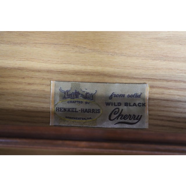 Wood Henkel Harris Solid Cherry Linen Press / Armoire – Wild Black Cherry For Sale - Image 7 of 14