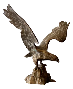Vintage Brass American Eagle Statue
