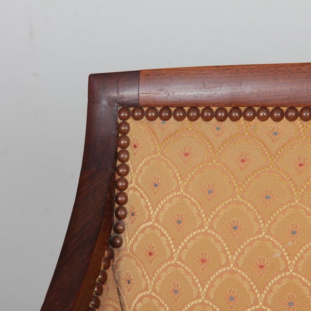 Brown Chair in the style of Jean-Michel Frank, 1930s For Sale - Image 8 of 12