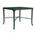 Brown Jordan Calcutta 26" Square Cast Top Corner Table in Forest Green For Sale