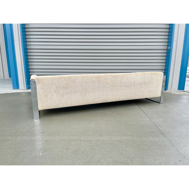 1970s Mid Century Modern Chrome Sofa Attributed to Adrian Pearsall for Craft Associates For Sale - Image 11 of 13