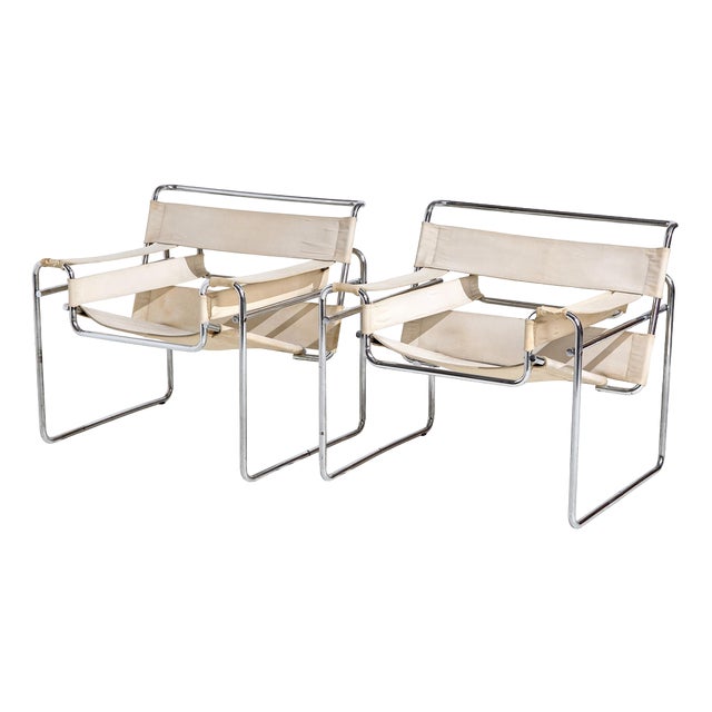 Set of Model B3 Wassily Chairs attributed to Marcel Breuer for Gavina, 1960s For Sale