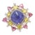 Chic Multi Gemstone Diamond Cocktail Ring Size 4 in 14k Yellow Gold, 18.52 Ct For Sale
