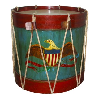 Vintage Kimball Wood Drum Table Replica of American Revolutionary 1740 Drum For Sale