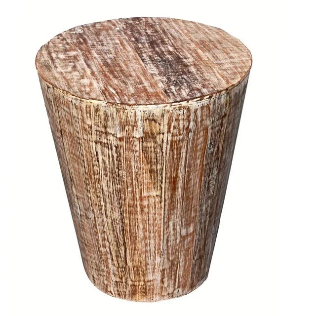 Rustic Reclaimed Cone Shaped Side Table For Sale In Dallas - Image 6 of 6