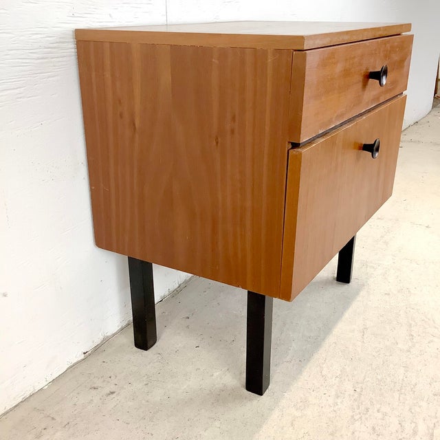 Mid-Century Nightstand With Drop-Front Cabinet and Drawer For Sale - Image 11 of 12