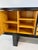 Italian Art Deco Sideboard in Parchment with Black Lacquer and Blue Mirror, 1940s For Sale - Image 16 of 18