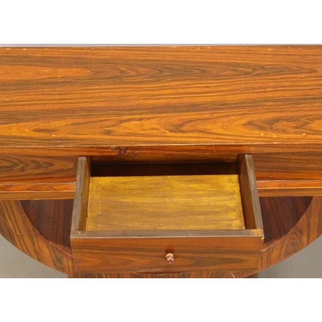Mid 20th Century Rosewood Grained Deco Style Console or Hall Tables - Pair For Sale - Image 4 of 10