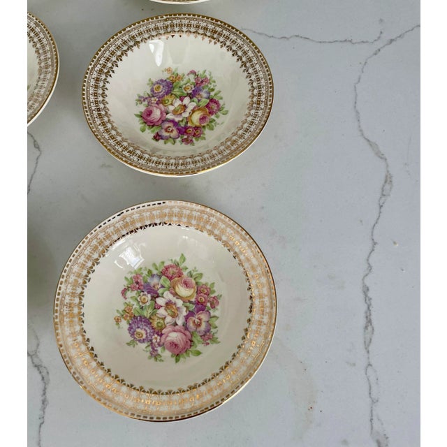 Ceramic Mid 20th Century 22k Gold China Dessert Bowls-Set of 8 For Sale - Image 7 of 12
