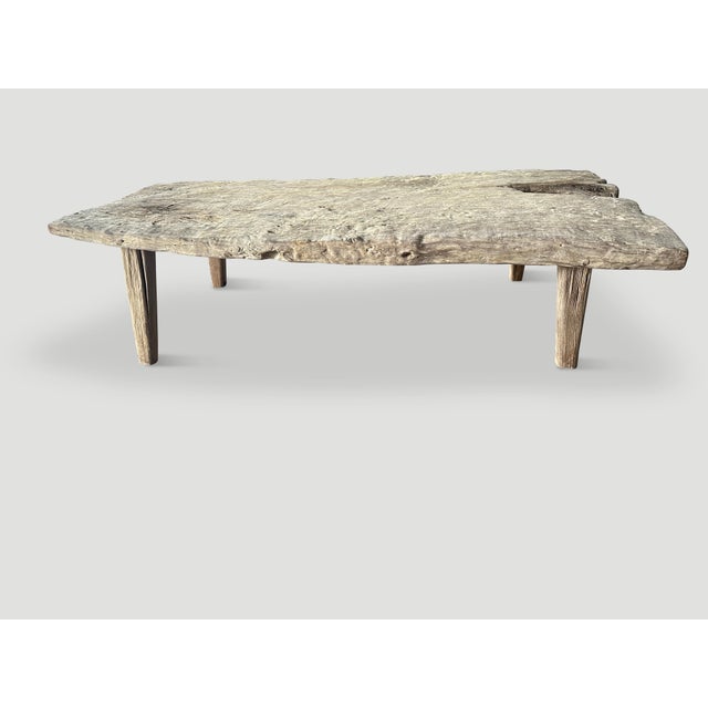 Andrianna Shamaris Wabi Sabi Teak Wood Coffee Table For Sale - Image 4 of 6