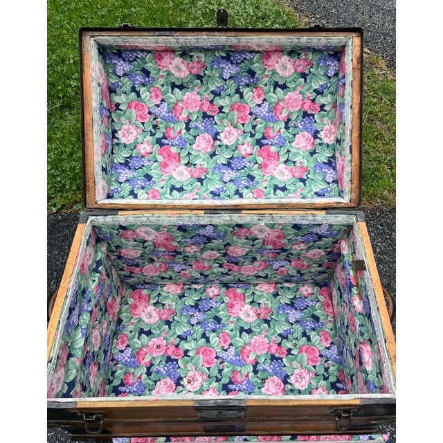 Antique 19th Century Steamer Trunk. For Sale - Image 11 of 11