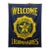 Vintage American Legion "Welcome Legionnaires" Silk-Screened Banner c.1950 For Sale