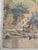 Tan Landscape Scene With House and Mill, Watercolor, j.w. Spaveil June 11 1886 For Sale - Image 8 of 9