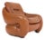 Italian Sculptural Leather Lounge Chair, 1960s For Sale