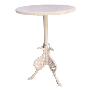 Cast Aluminum Marble Top Side Tables For Sale