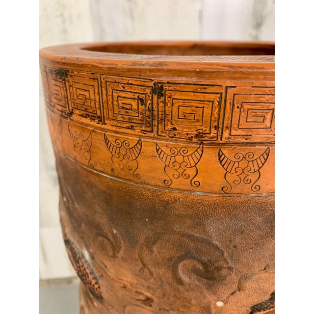 Antique Chinese Terracotta Red Dragon Umbrella Stand Chairish