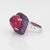 2000 - 2009 Rubellite Purple Sapphire Ring Estate 18k White Gold Sz 6.5 Cocktail Jewelry For Sale - Image 5 of 9