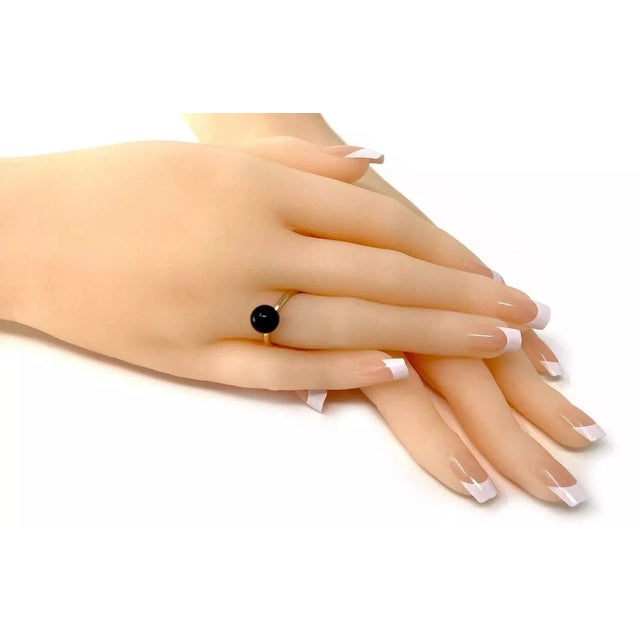 【Black Onyx × Rose Gold】Tiffany & Co. ゴールド リング TIFFANY 18K Rose Gold Black Onyx 8mm HardWear Ball Ring 45