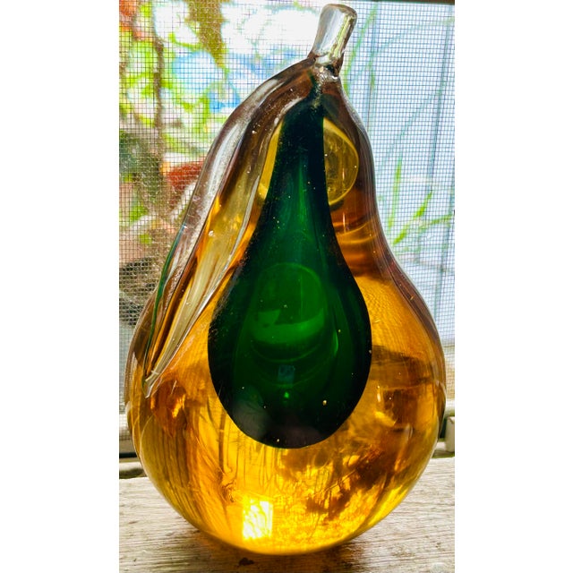 Murano Murano Large Sommerso Pear For Sale - Image 4 of 6