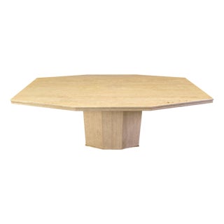 Vintage Travertine Dining Table, 1970s For Sale