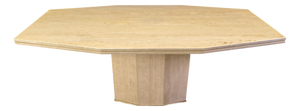 Vintage Travertine Dining Table, 1970s