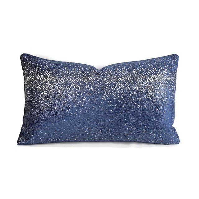 Textile Kravet Couture Sombra in Indigo Lumbar Pillow Cover For Sale - Image 7 of 7