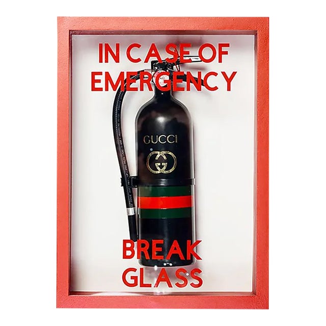 "In Case of Emergency Break Glass "Gucci Midi Edition Fire Extinguisher by Plastic Jesus For Sale