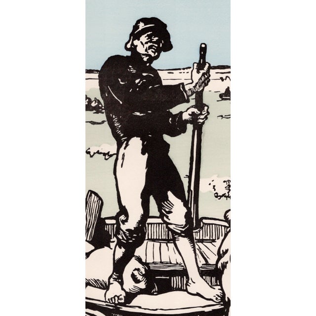 Auguste-Louis Lepère, Loups de Mer, 1898, Lithograph on Paper For Sale - Image 3 of 11