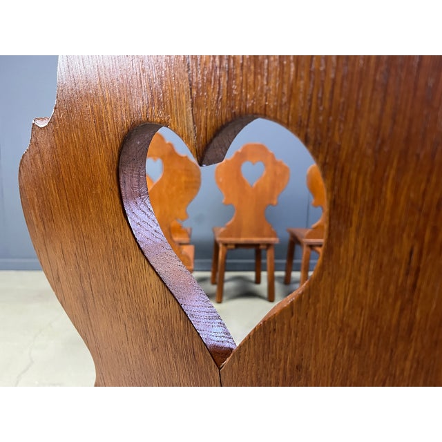 Vintage Brutalist Heart-Shaped Chairs, 1960s, Set of 6 For Sale - Image 4 of 11