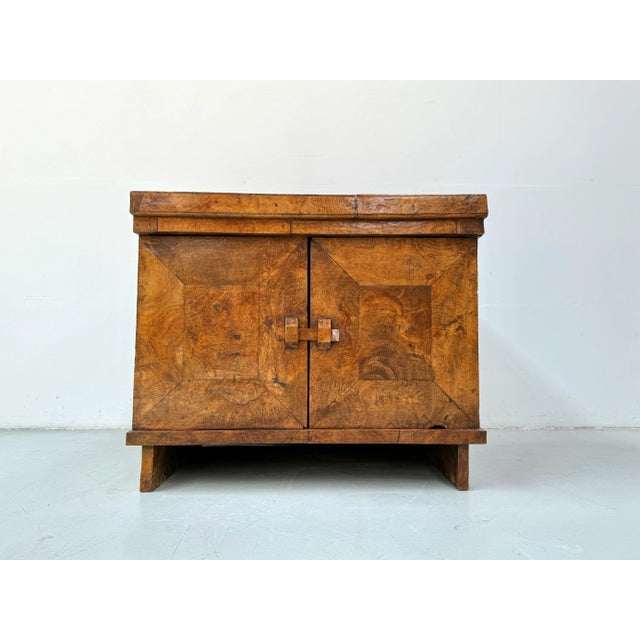 French Brutalist Burl Wood Cabinet, 1970s For Sale - Image 11 of 13