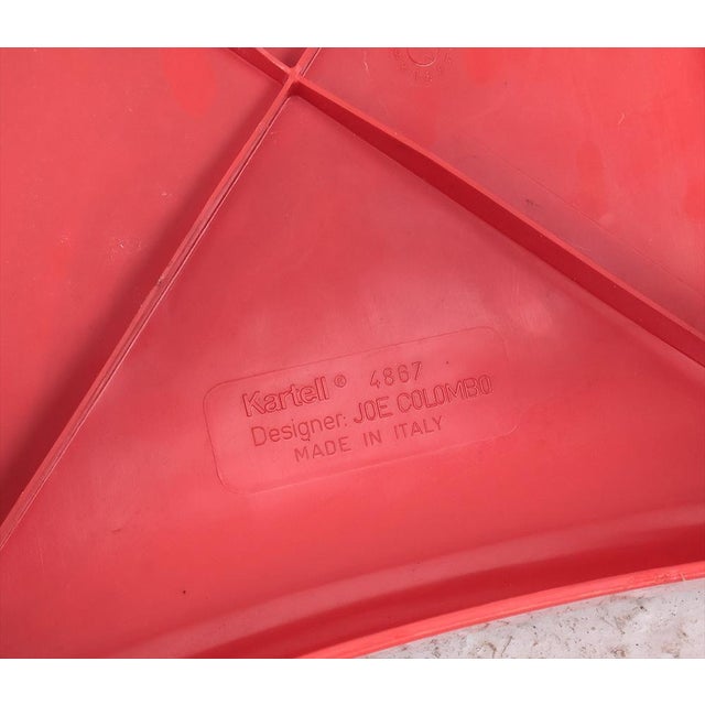 Vintage Universal Chairs in Red by Joe Colombo for Kartell, 1960s, Set of 2 For Sale - Image 14 of 15
