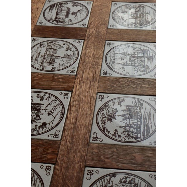 Vintage Danish Oak Coffee Table with Ceramic Tiles by Frits Henningsen, 1940s For Sale - Image 13 of 16
