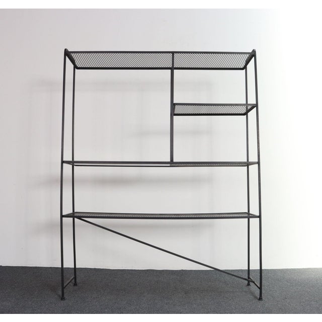 Mid-Century American Modern Iron Shelving Unit / Etagere by Freda Diamond For Sale - Image 15 of 18