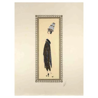 Erté, The Plumed, 1970s, Lithograph For Sale
