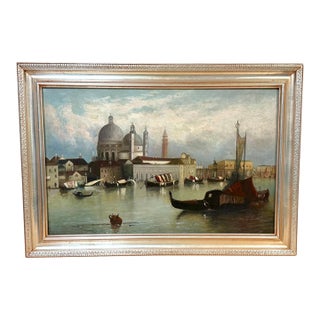 19th-Century Italian Venetian Capriccio of the Bacino di San Marco For Sale