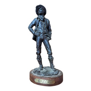 Grant Speed 1975 Bought 'Em for Two, Sold 'Em for One Bronze Statue For Sale
