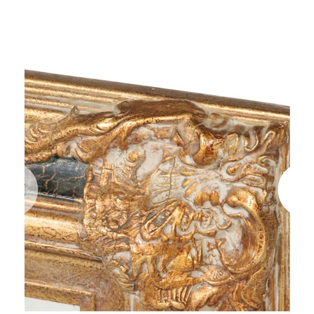 Regency Revival Style Parcel Gilt and Black Lacquer Wall Mirror, 21st C For Sale - Image 9 of 12